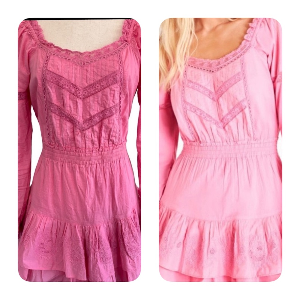 LoveShackFancy Sanaya Mini Long Sleeve Dress